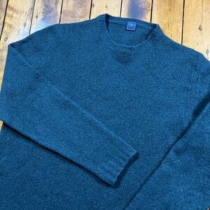 Fedeli Mens 56 Cashmere Virgin Wool Sweater Green Designer Italian Soft Fits M/L